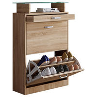 SCHUHKIPPER 59/91/22 cm  - Grau/Sonoma Eiche, Konventionell, Holzwerkstoff/Kunststoff (59/91/22cm) - MID.YOU