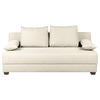 SCHLAFSOFA in Webstoff Creme  - Dunkelbraun/Creme, Design, Holz/Textil (202/85/110cm) - MID.YOU