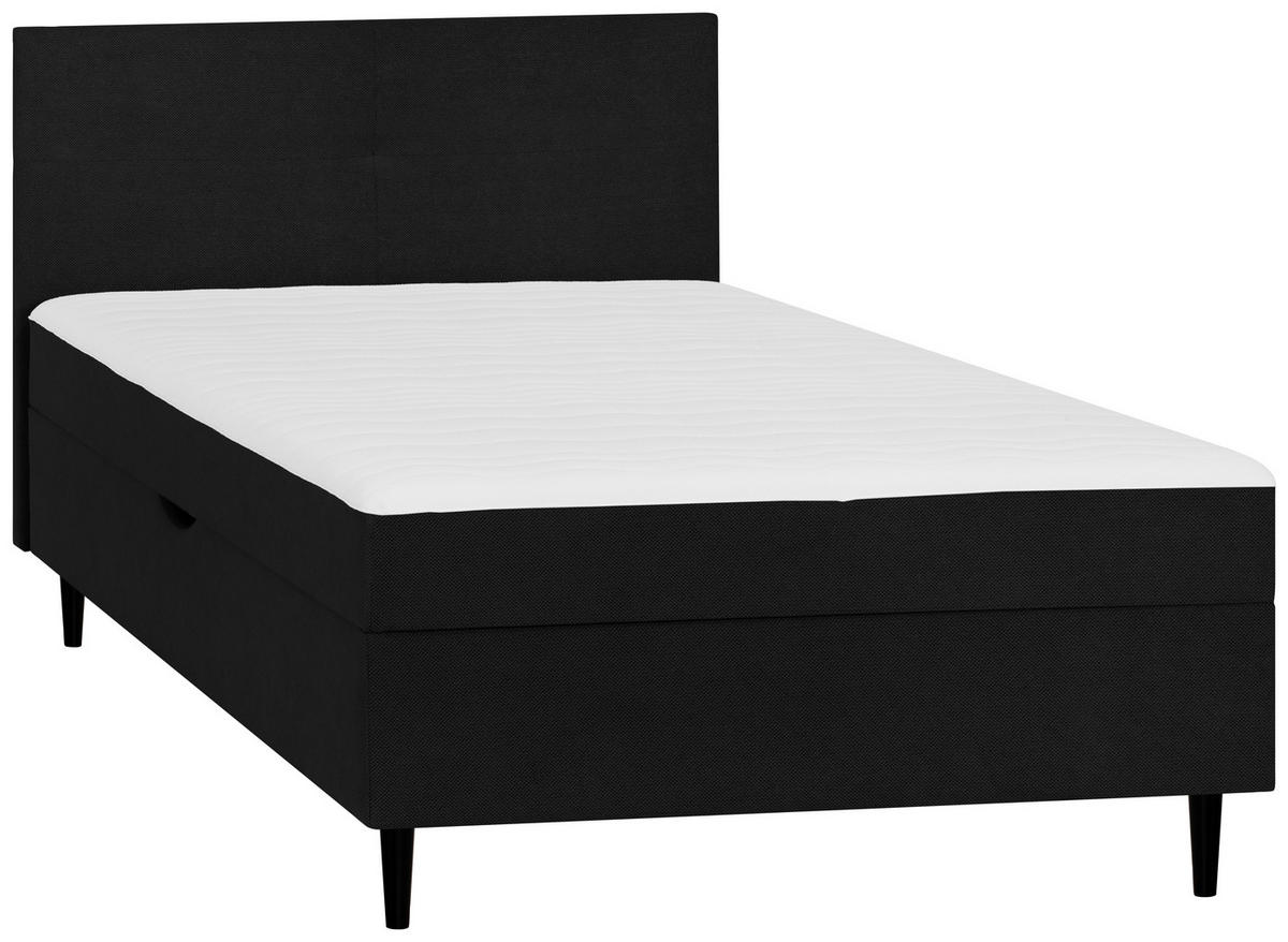 BOXBETT 120/200 cm  in Schwarz  - Schwarz, KONVENTIONELL, Textil (120/200cm) - P & B
