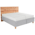 POLSTERBETT Matratze, Lattenrost, Bettkasten Buchefarben, Greige 180/200 cm  - Greige/Buchefarben, Design, Holz/Textil (180/200cm) - Valnatura