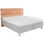 POLSTERBETT Matratze, Lattenrost, Bettkasten Buchefarben, Greige 180/200 cm  - Greige/Buchefarben, Design, Holz/Textil (180/200cm) - Valnatura