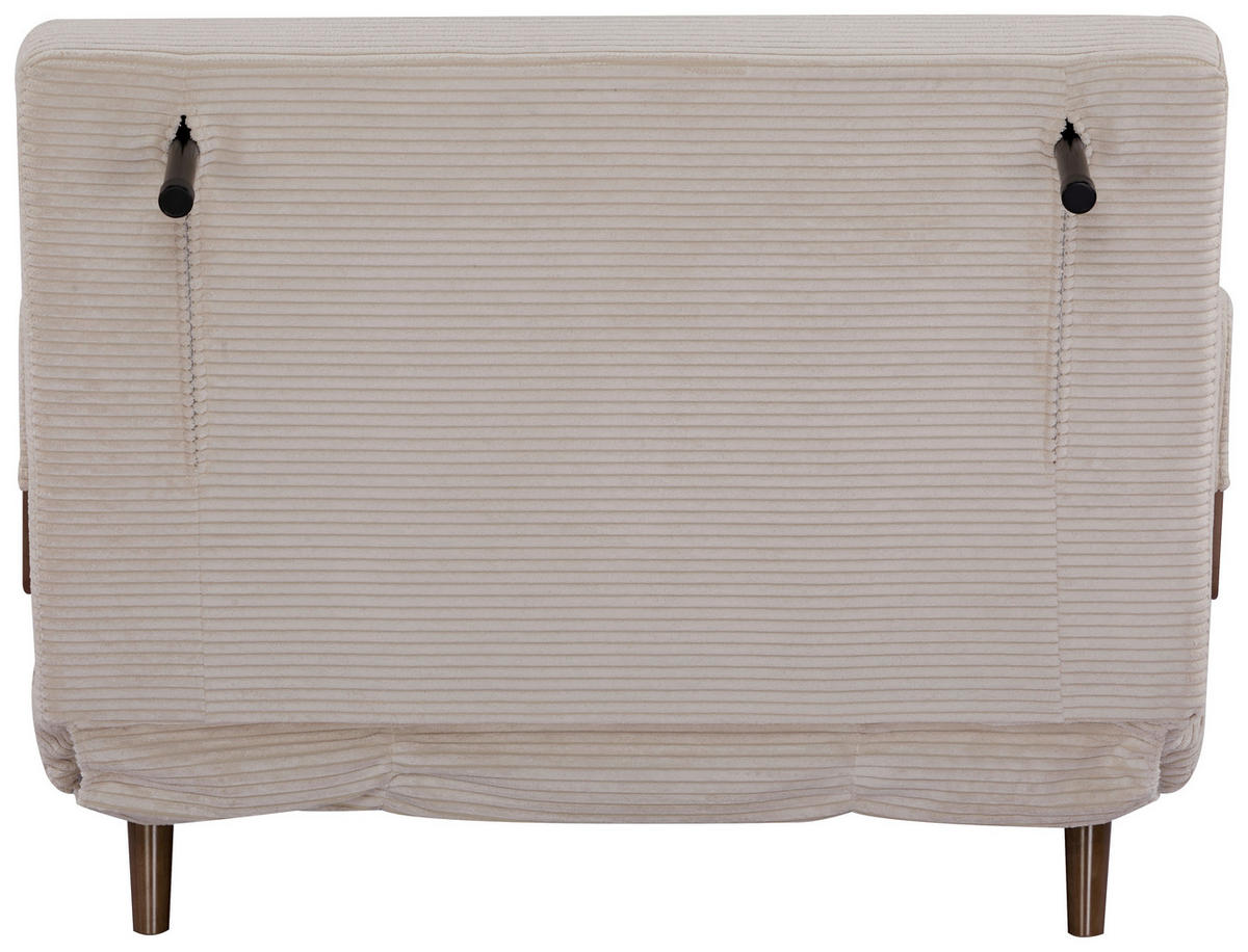 SCHLAFSESSEL Cord Creme    - Hellbraun/Creme, MODERN, Holz/Textil (107/82/91cm) - Livetastic