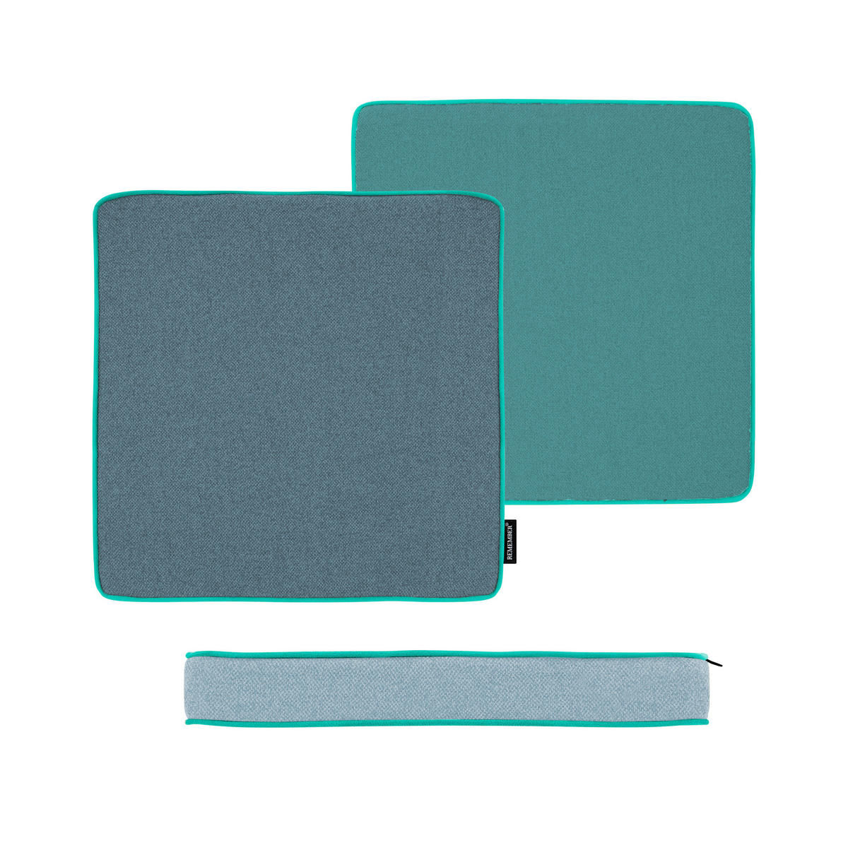 SITZKISSEN 40/40/5 cm  - Türkis/Pastellblau, Basics, Textil (40/40/5cm)