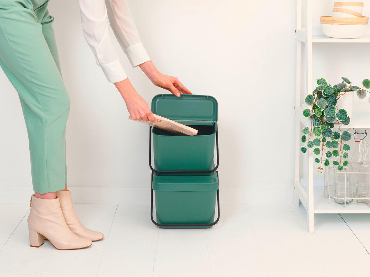 Stapelbar Avfallshink - Basics, plast (28/22.5/45cm) - Brabantia