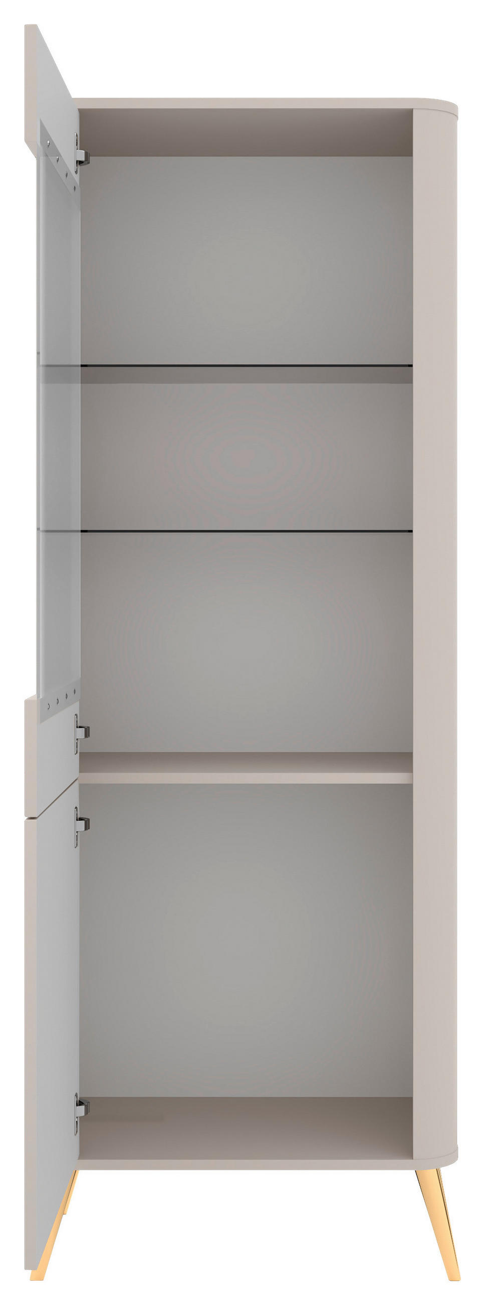 VITRINE  in Kaschmir  - Kaschmir/Goldfarben, Design, Glas/Holzwerkstoff (64,5/180/39cm) - Boxxx