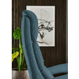 RELAXSESSEL in Leder Blau  - Blau/Edelstahlfarben, Design, Leder/Metall (76/119/86cm) - Dieter Knoll