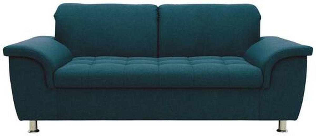 2-SITZER-SOFA in Webstoff Dunkelblau  - Chromfarben/Dunkelblau, KONVENTIONELL, Textil/Metall (190/81/105cm) - MID.YOU