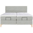 BOXSPRINGBETT 160/200 cm  in Hellgrau  - Eichefarben/Hellgrau, KONVENTIONELL, Holz/Textil (160/200cm) - Voleo