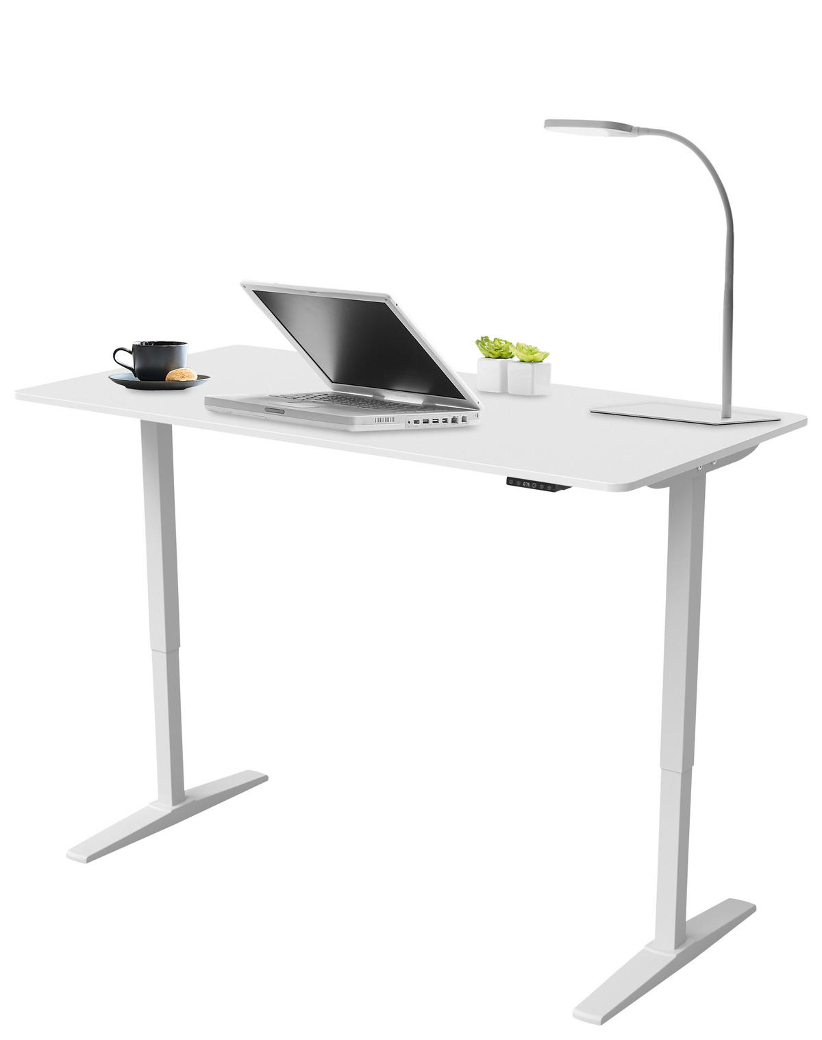 RADNI STO  bela   - bela, Konvencionalno, metal/pločasti materijal (160/75-120/80cm) - Carryhome