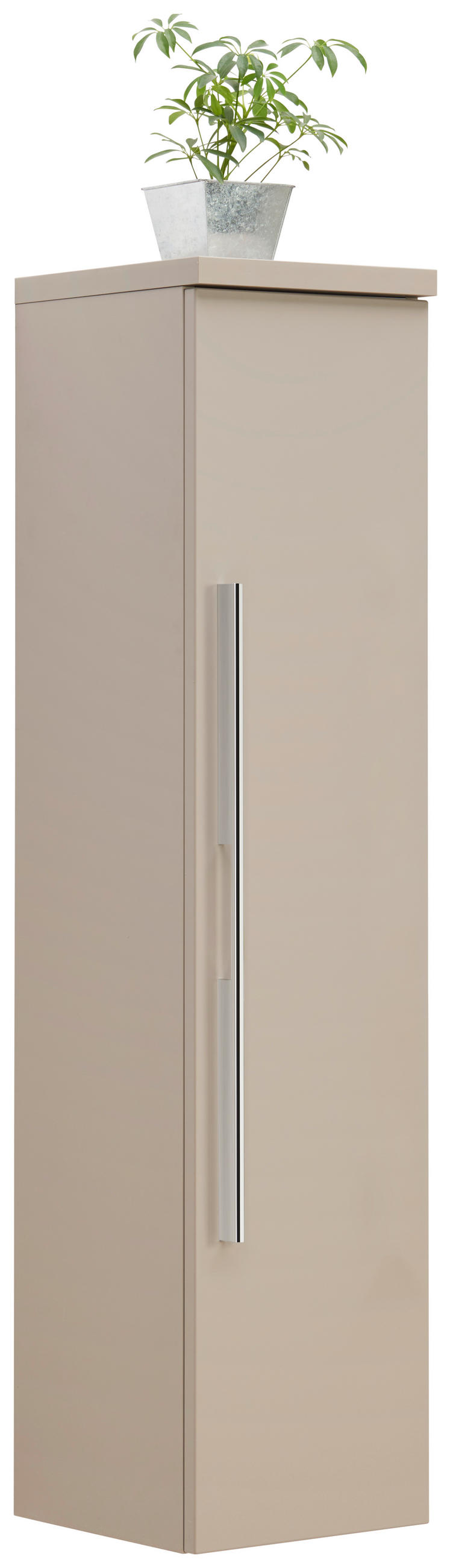 SREDNJE VISOKA OMARA 30/130,8/30 cm  - barve kroma/siva, Design, kovina/steklo (30/130,8/30cm) - Novel