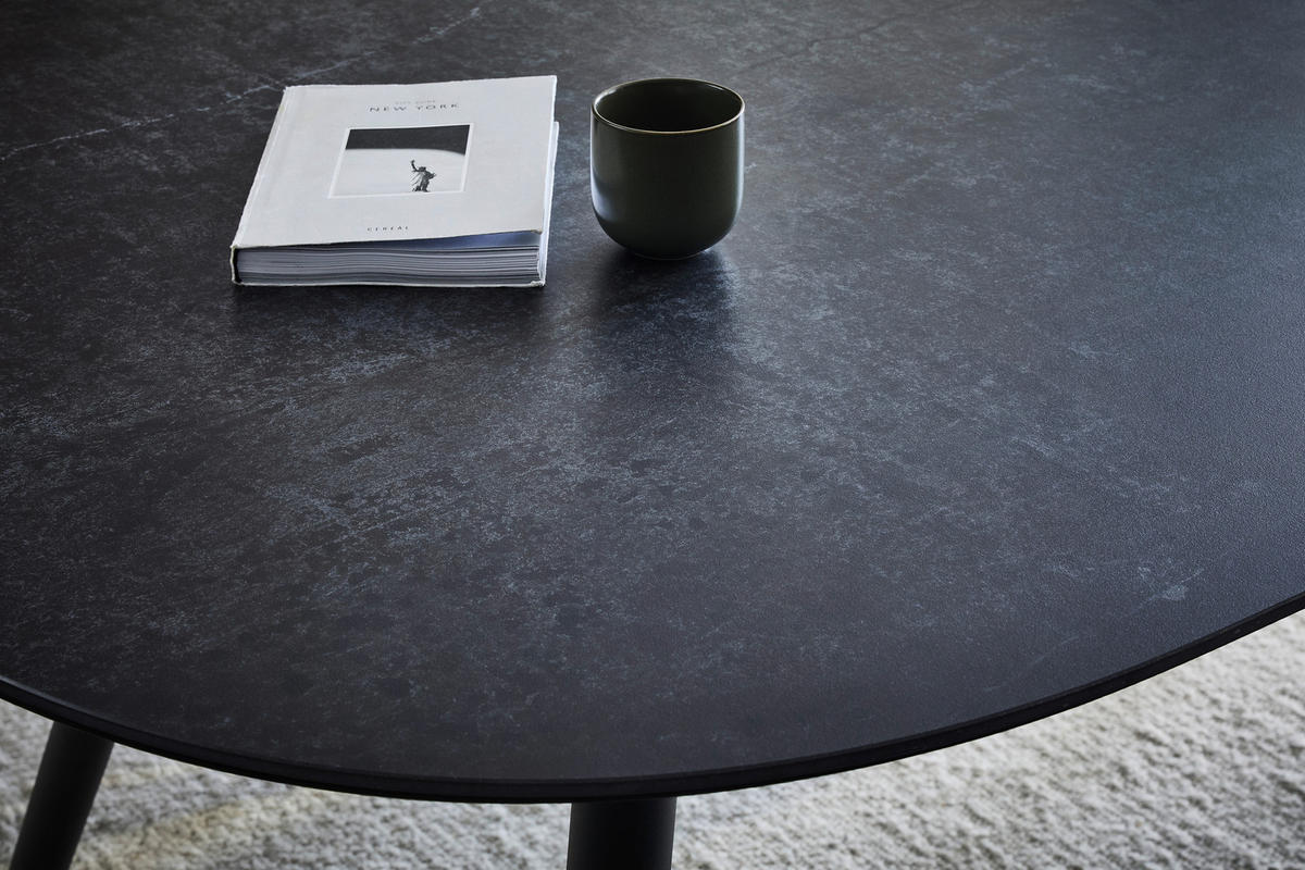 ESSTISCH in Keramik 180/100/75 cm  - Anthrazit/Grau, Design, Keramik/Metall (180/100/75cm) - Musterring