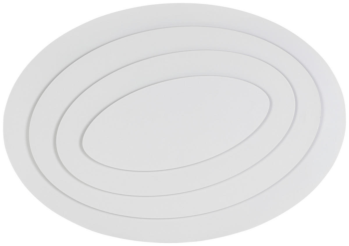 DECKENLEUCHTE    60/43/9 cm  - Weiß, Design, Kunststoff/Metall (60/43/9cm) - Collet's Monde