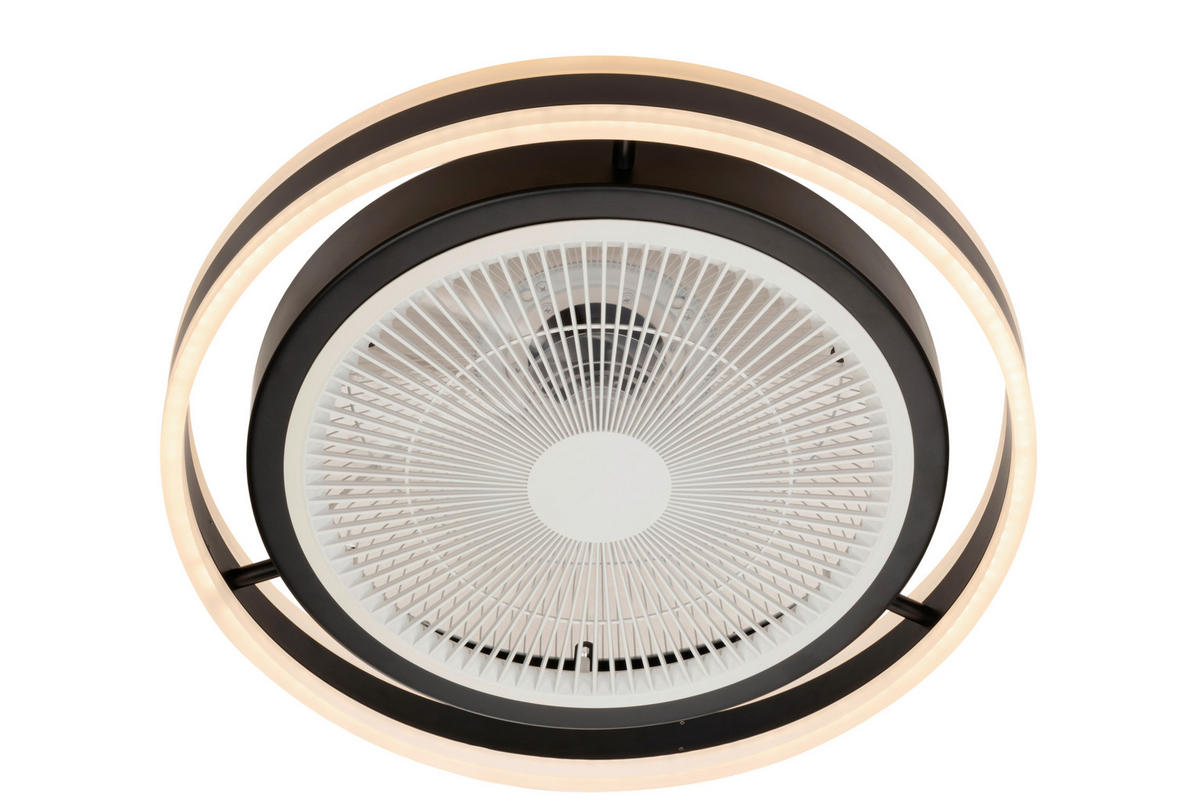 PLAFONSKI VENTILATOR   - prozirna/bela, Dizajnerski, metal/plastika (49,5/16,8cm) - Mican