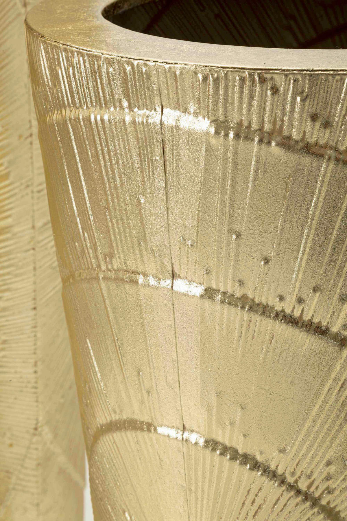 Vase Goldely Set 3  - Goldfarben, Basics, Metall (50.8/114.9/50.8cm)