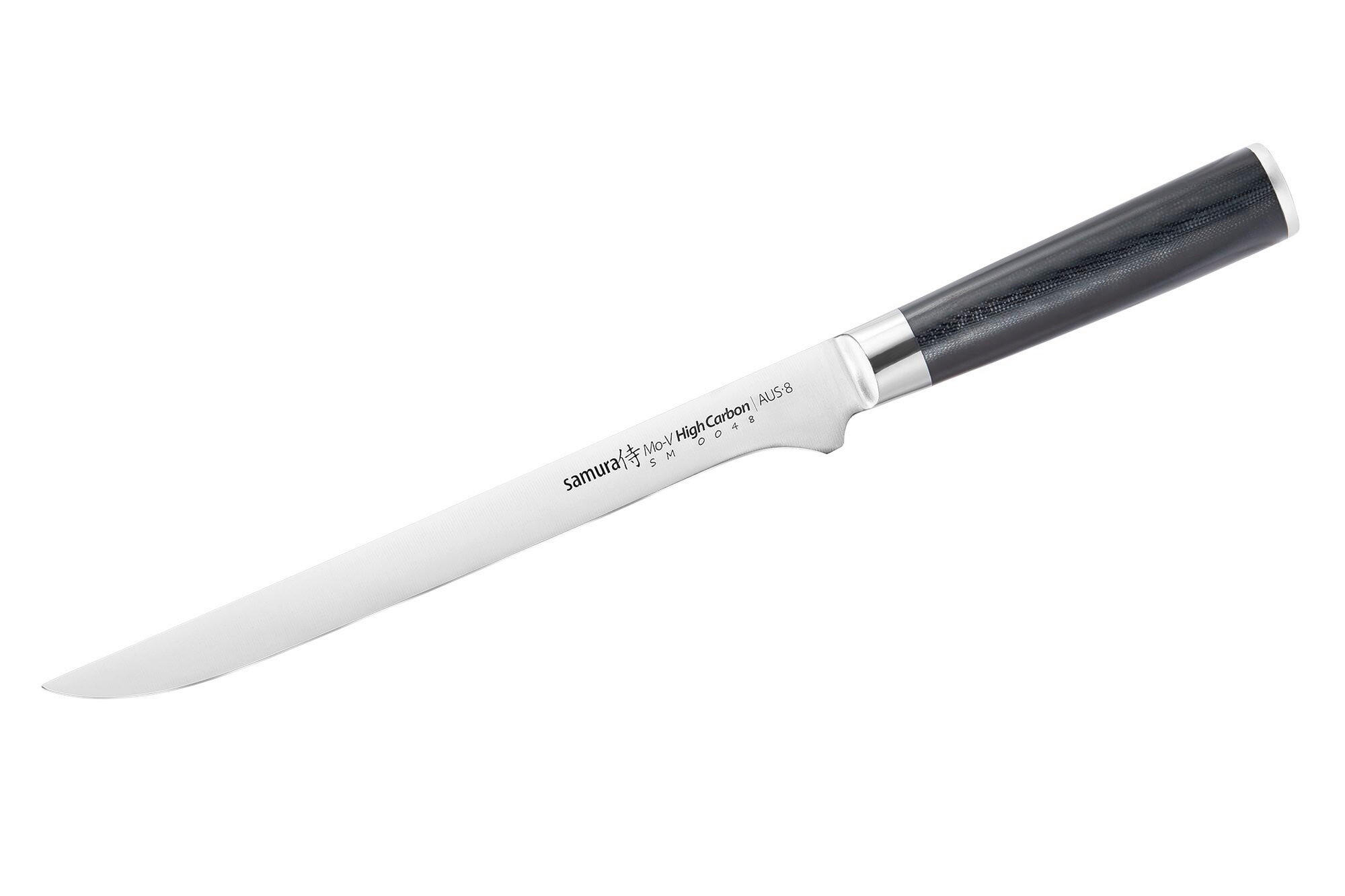 NOŽ ZA FILETIRANJE MO-V 35,1/2,8/2,3 cm oplemenjeni čelik - srebrne boje/crna, Basics, drvni materijal/metal (35,1/2,8/2,3cm) - Samura