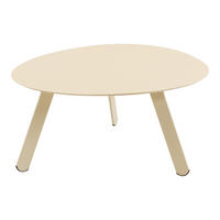 STÔL NA TERASU, kov, 74/60/35 cm - krémová, Modern, kov (74/60/35cm) - Ambia Garden