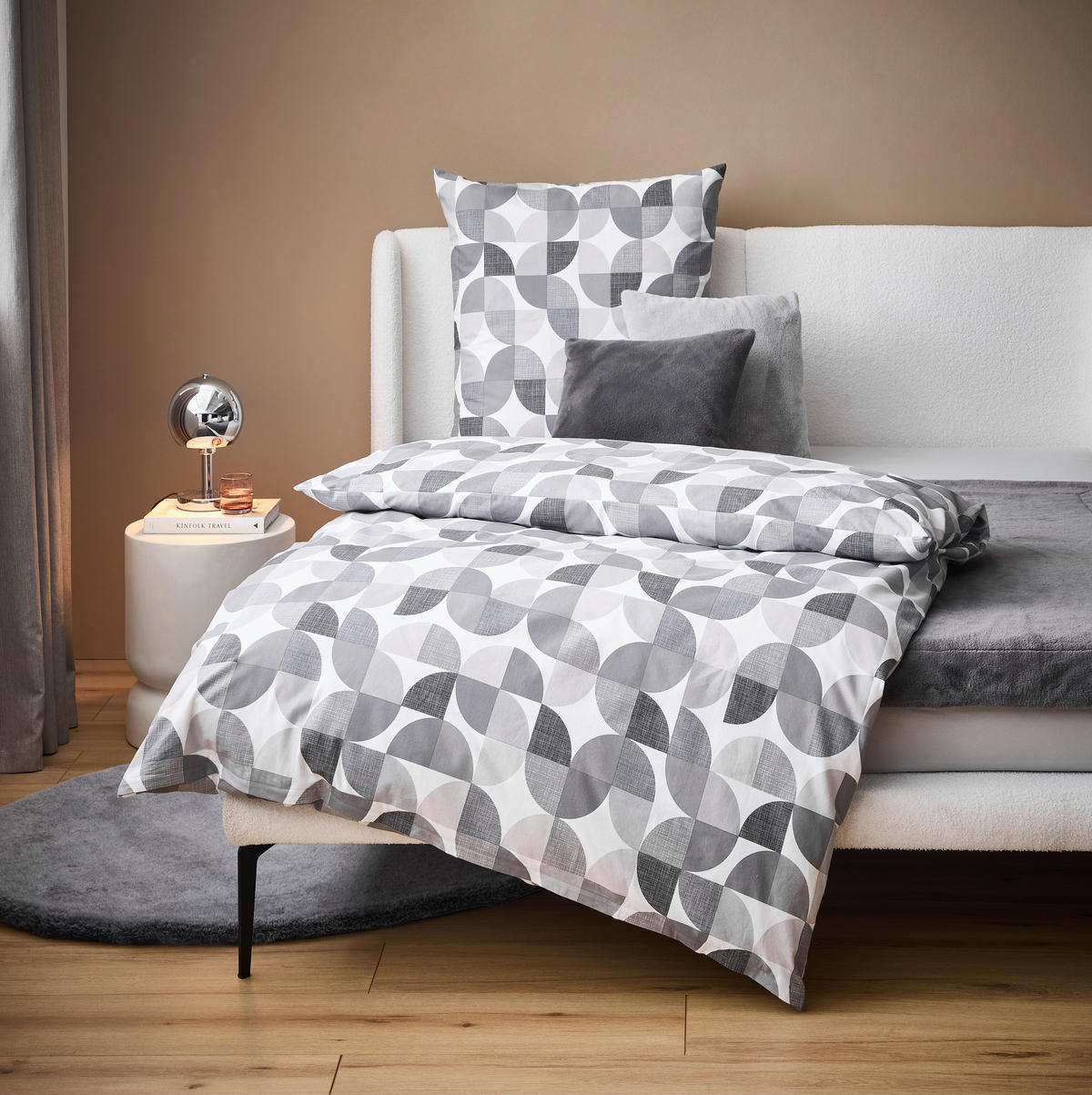 BETTWÄSCHE Biber 135/200 cm  - Grau, Design, Textil (135/200cm) - Janine