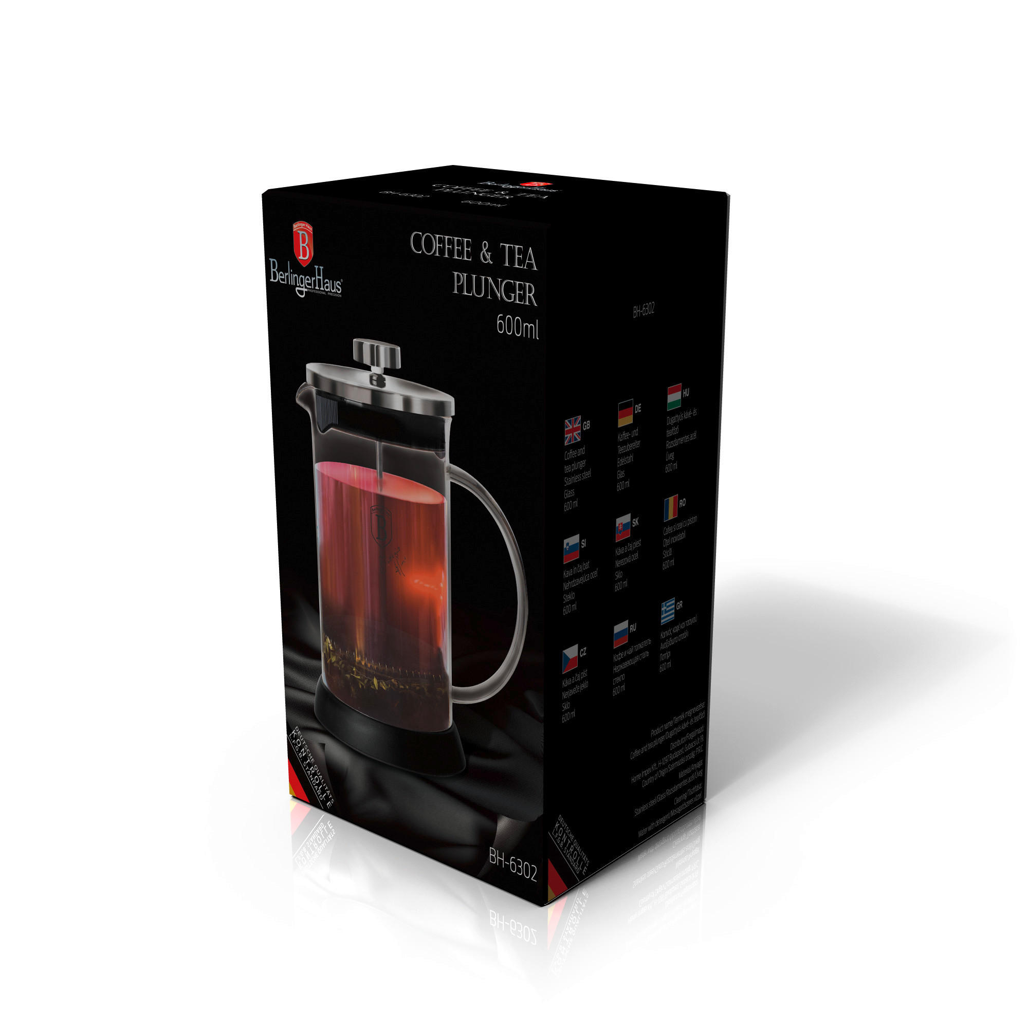 PRESĂ FRANCEZĂ DE CAFEA - transparent, Basics, sticlă (0,6l)