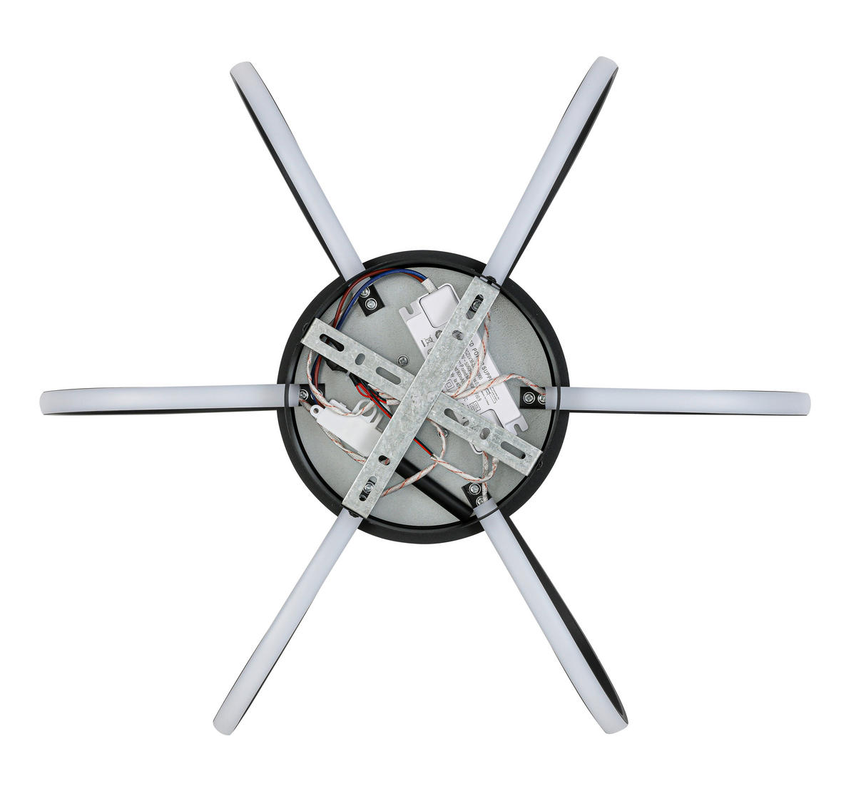 DECKENLEUCHTE  55/22 cm    - Schwarz, Trend, Kunststoff/Metall (55/22cm) - Collett's Monde