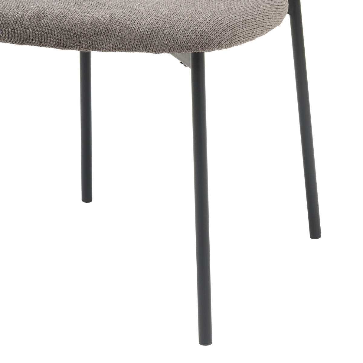 STUHL Mikrofaser Grau, Schwarz  - Schwarz/Grau, KONVENTIONELL, Textil/Metall (53/80/57cm) - MID.YOU