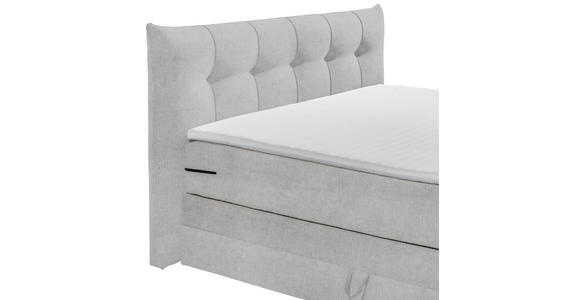 BOXSPRINGBETT 180/200 cm in Hellgrau - Hellgrau/Schwarz, Basics, Holzwerkstoff/Kunststoff (180/200cm) - Esposa