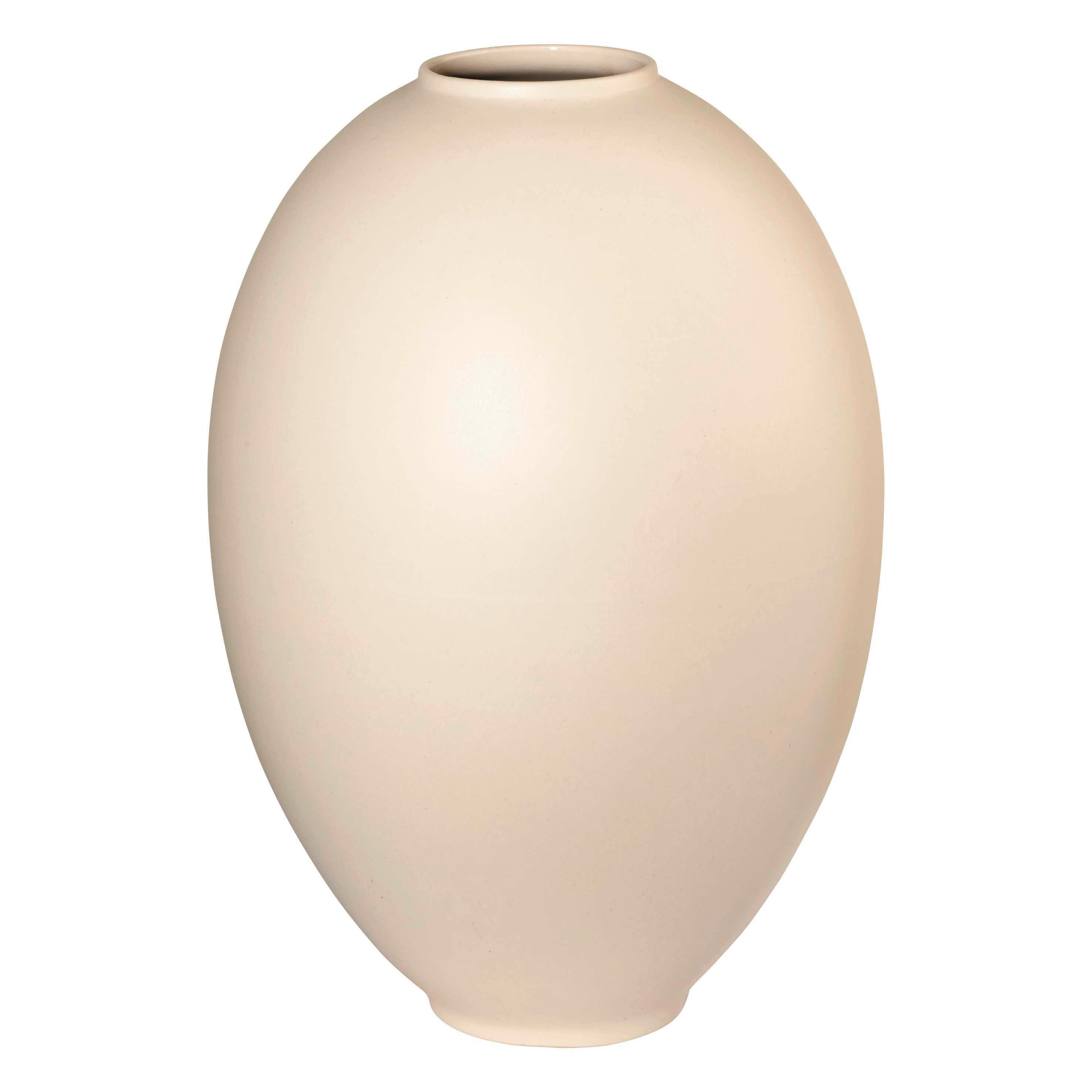 VÁZA, keramika, 25 cm - prírodné farby/krémová, Basics, keramika (17/17/25cm) - ASA