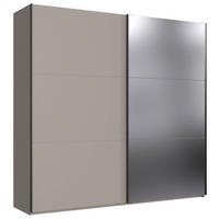 SCHWEBETÜRENSCHRANK 250/216/65 cm 2-türig Sahara  - Schwarz/Sahara, MODERN, Glas/Holzwerkstoff (250/216/65cm) - MID.YOU