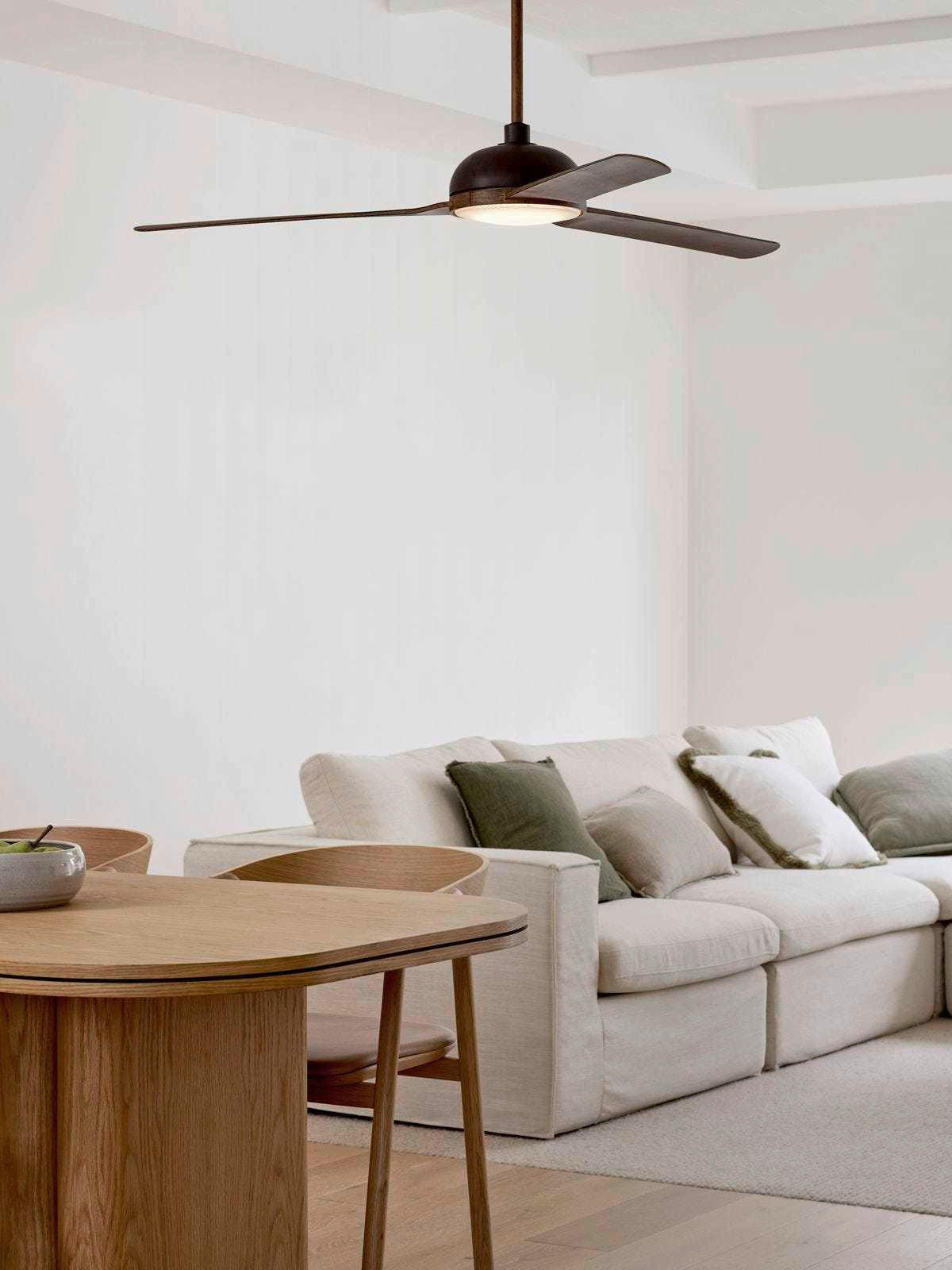 DECKENVENTILATOR - Buchefarben/Braun, Trend, Kunststoff/Metall (142cm) - P & B