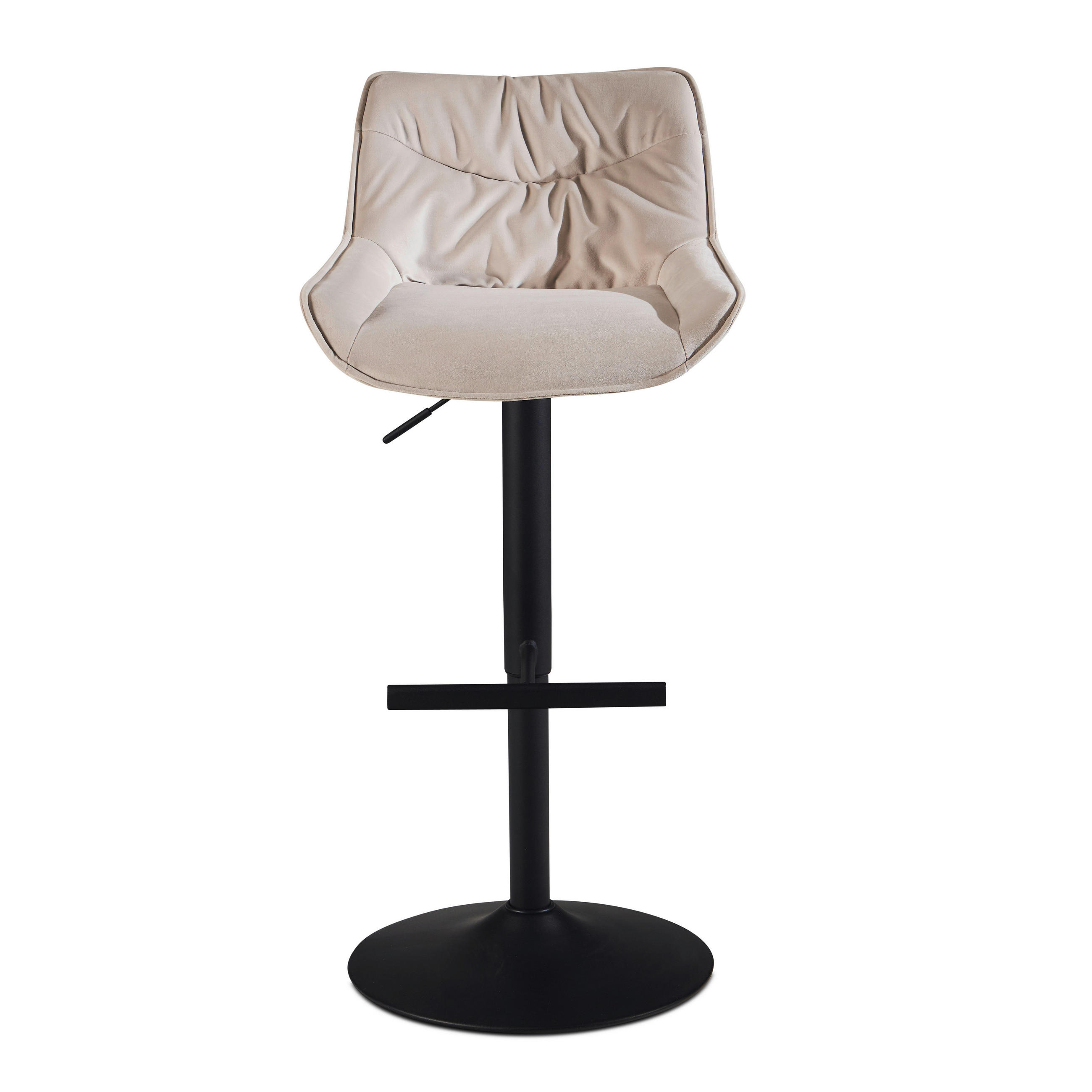 BAROVÁ STOLIČKA, béžová - čierna/béžová, Design, kov/textil (45/106/55cm) - MID.YOU