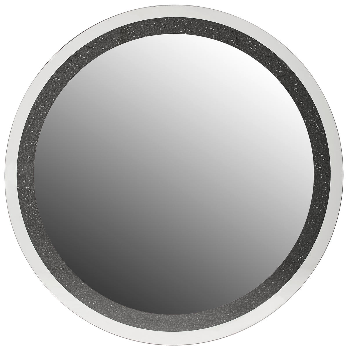 OGLINDĂ DE PERETE 80/80/2,2 cm    - argintiu/negru, Lifestyle, sticlă/material pe bază de lemn (80/80/2,2cm) - Xora