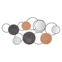 WANDDEKO Holz, Metall  - Schwarz/Braun, Basics, Holz/Metall (52/106/5cm)