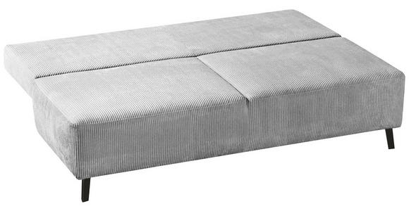 SCHLAFSOFA Cord Hellgrau Rückenkissen, Armlehnenkissen, Bettkasten, Rücken echt  - Hellgrau/Schwarz, Design, Textil/Metall (197/92/88cm) - Novel