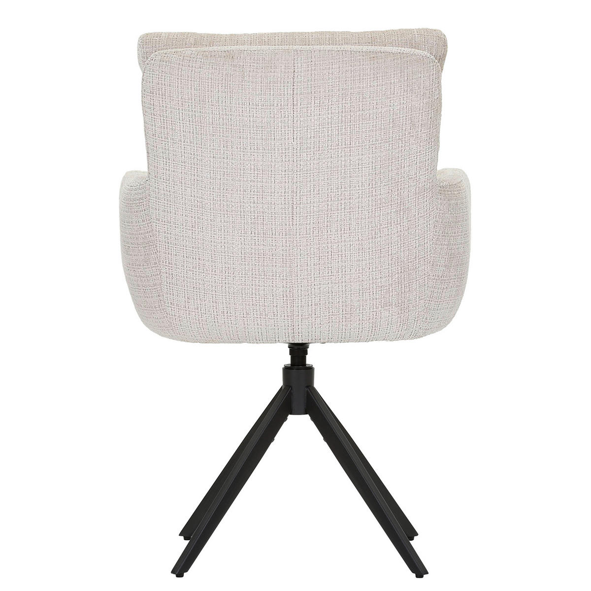 ARMLEHNSTUHL  Typenauswahl, Sitzfläche 360° drehbar Chenille  Schwarz, Beige  - Beige/Schwarz, Design, Textil/Metall (60/90/65cm) - Milino