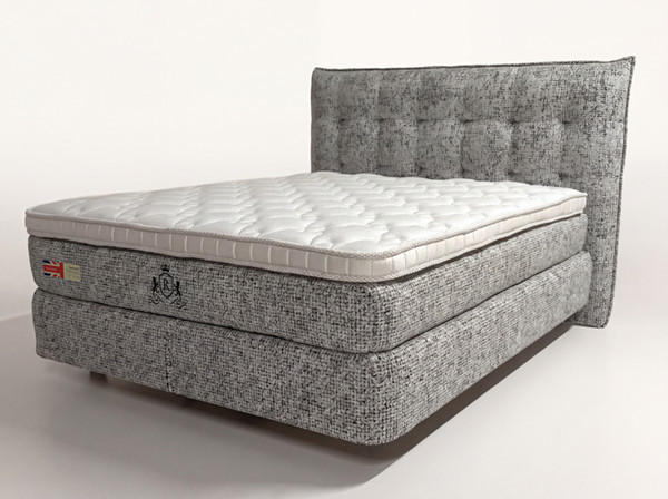 Pat Boxspring, 180/200 cm, gri