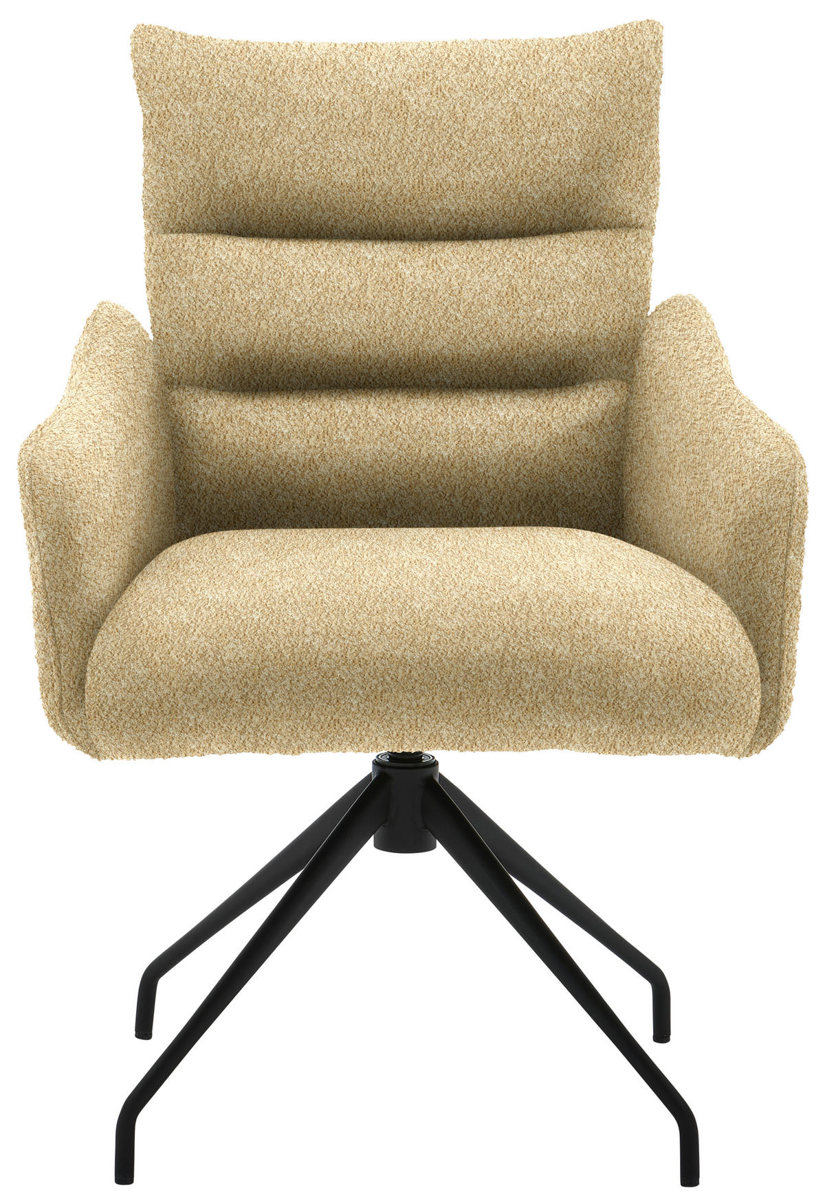 ARMLEHNSTUHL Teddystoff  - Beige/Schwarz, Design, Textil/Metall (62/86/68cm) - Welnova