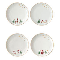SET DESERTNIH KROŽNIKOV       16/16/1.5 cm    - rdeča/zelena, Basics, keramika (16/16/1.5cm)