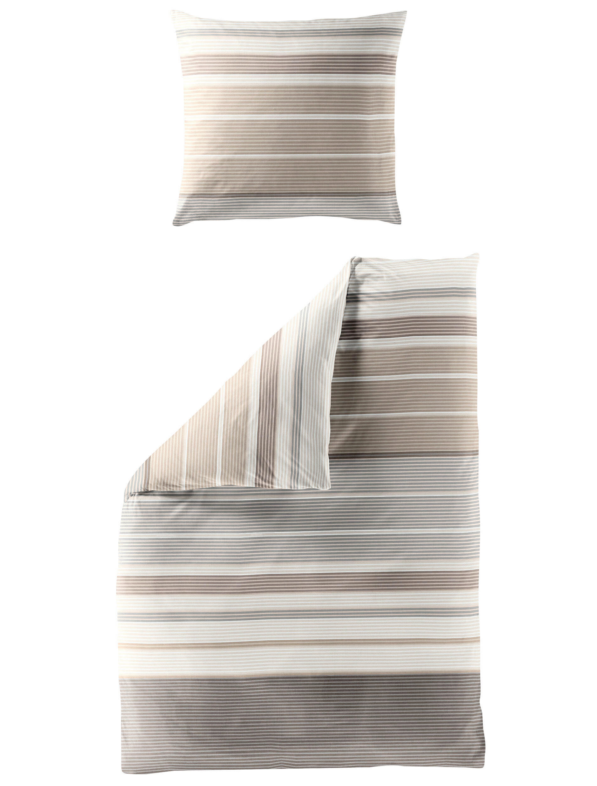 BETTWÄSCHE 2-teilig Biber 135/200 cm  - Braun, Design, Textil (135/200cm) - Bierbaum