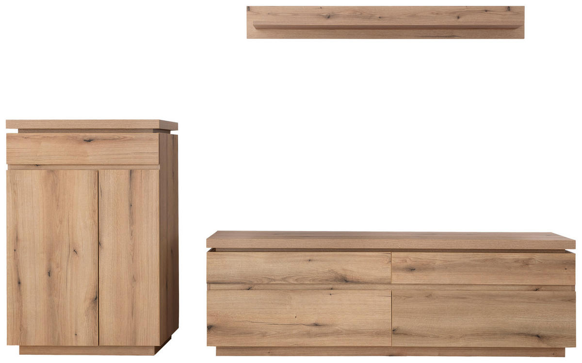 WOHNWAND  Eichefarben 270/172/40 cm  - Eichefarben, Design, Holzwerkstoff (270/172/40cm) - Livetastic