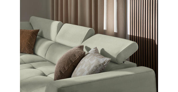 ECKSOFA in Chenille Creme 205/284 cm - Creme/Schwarz, Design, Kunststoff/Textil (205/284cm) - Xora