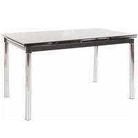 ESSTISCH in Metall, Glas  - Silberfarben/Schwarz, Design, Glas/Metall (140/75/80cm) - MID.YOU