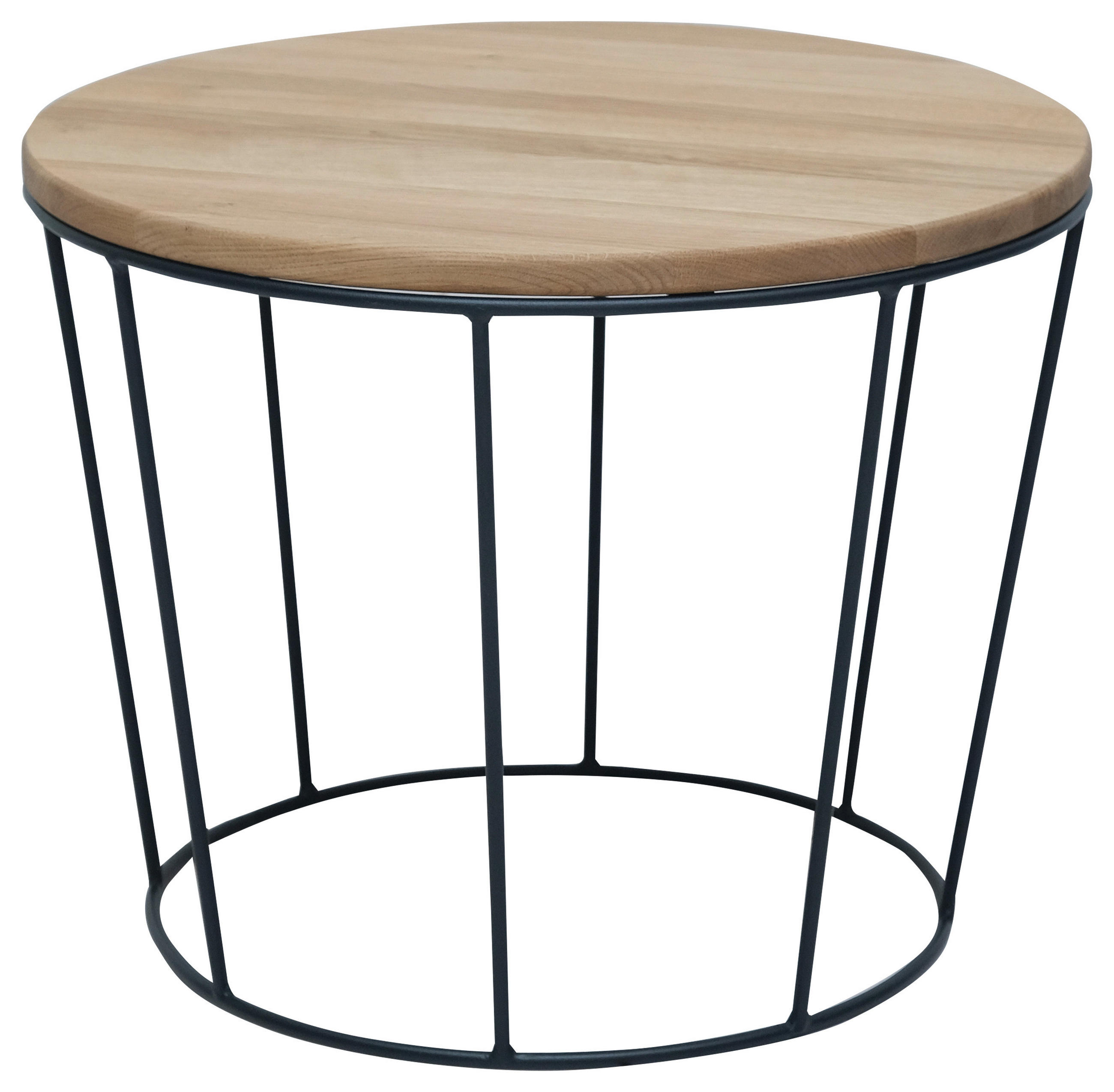 BEISTELLTISCH in Holz, Metall 50/50/40 cm  - Wildeiche/Schwarz, Trend, Holz/Metall (50/50/40cm) - Boxxx