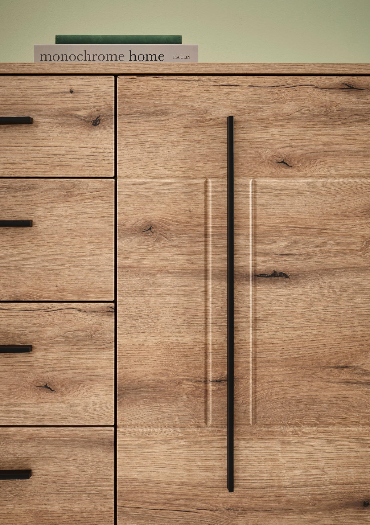 SIDEBOARD  150/86/42 cm 4 Schublade(n)  - Eichefarben/Schwarz, Design, Holzwerkstoff/Kunststoff (150/86/42cm) - Livetastic