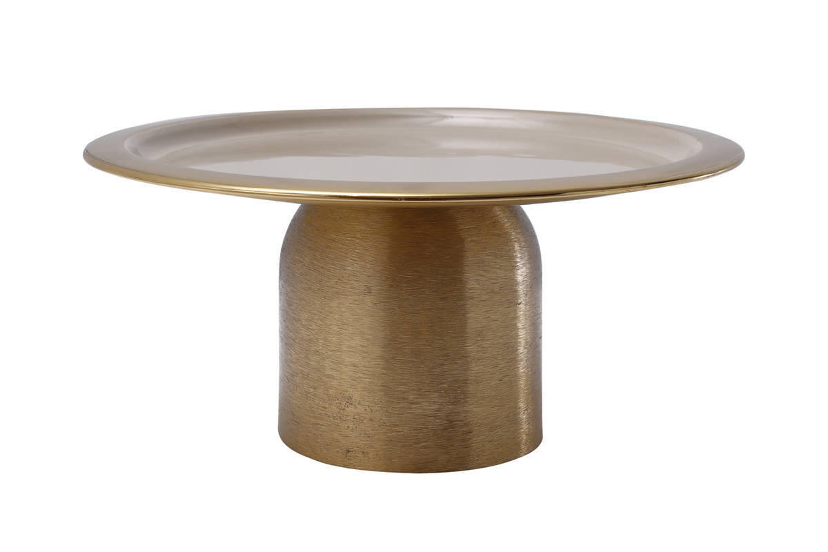 TÅRTFAT 29/14 cm  - taupe/guldfärgad, Trend, metall (29/14cm) - Kayoom