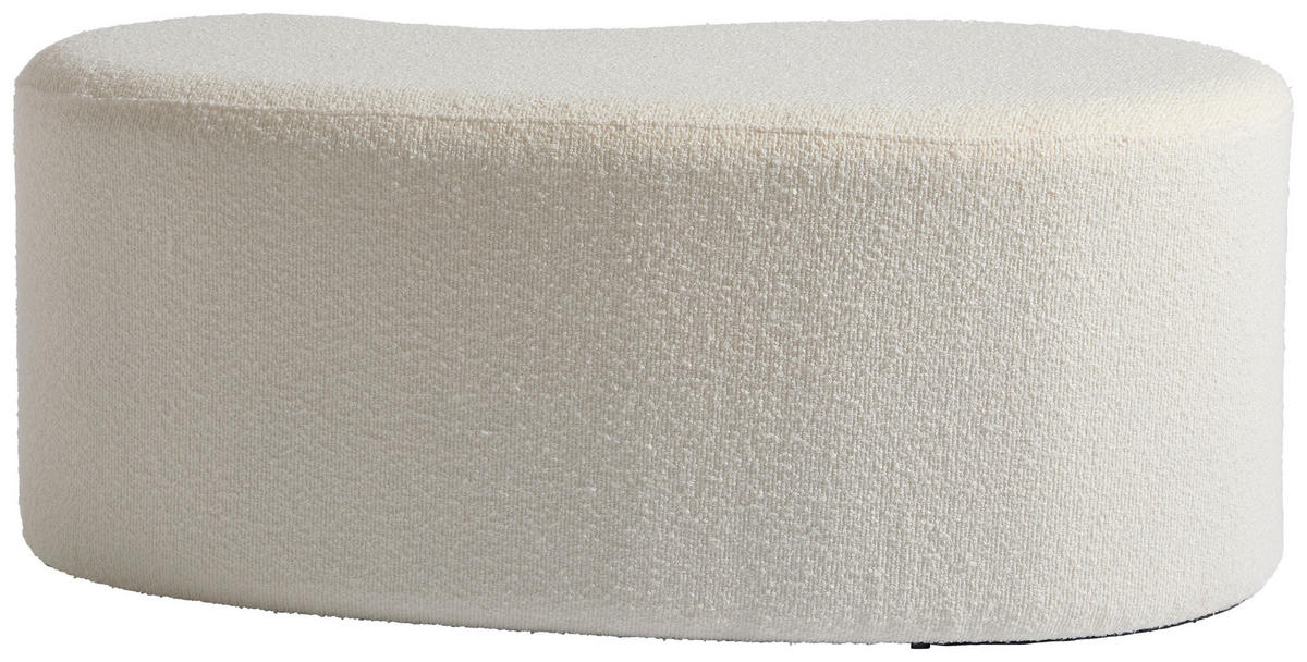 TABURET, textil, kompozitní dřevo, 93/37/49 cm - bílá, Design, kompozitní dřevo/textil (93/37/49cm) - MID.YOU