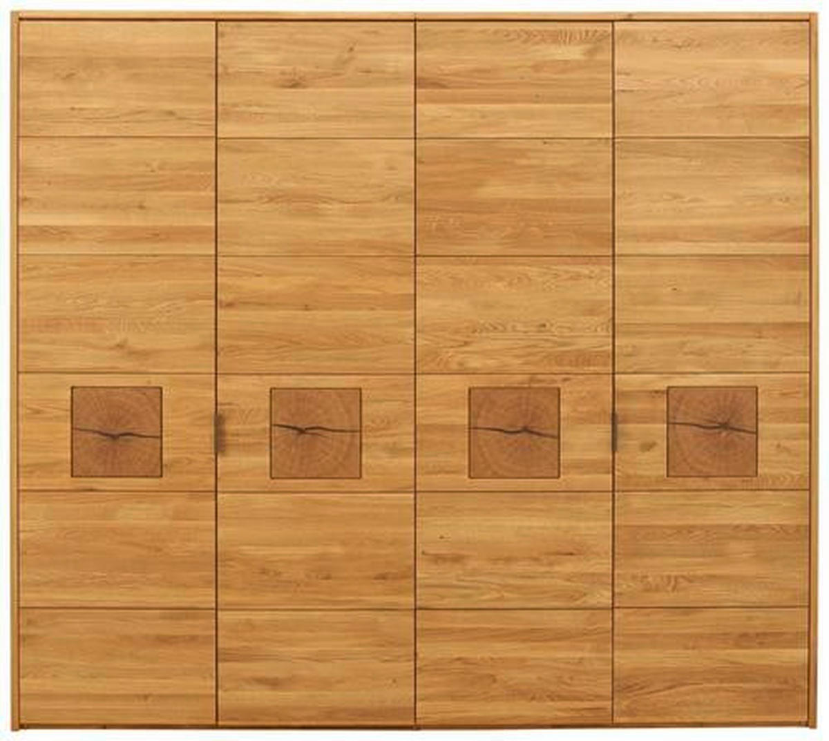 DREHTÜRENSCHRANK in Eichefarben  - Eichefarben/Anthrazit, Natur, Holz/Metall (245/218,5/60,4cm) - Valnatura