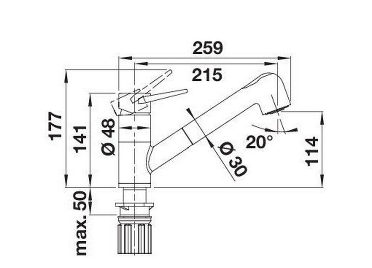 KÜCHENARMATUR 526416  - Chromfarben, Basics, Metall (5,5/18/24,4cm) - Blanco