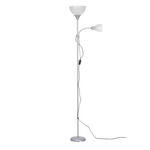 STEHLEUCHTE 42/21/180 cm    - Silberfarben/Weiß, Basics, Kunststoff/Metall (42/21/180cm) - Boxxx