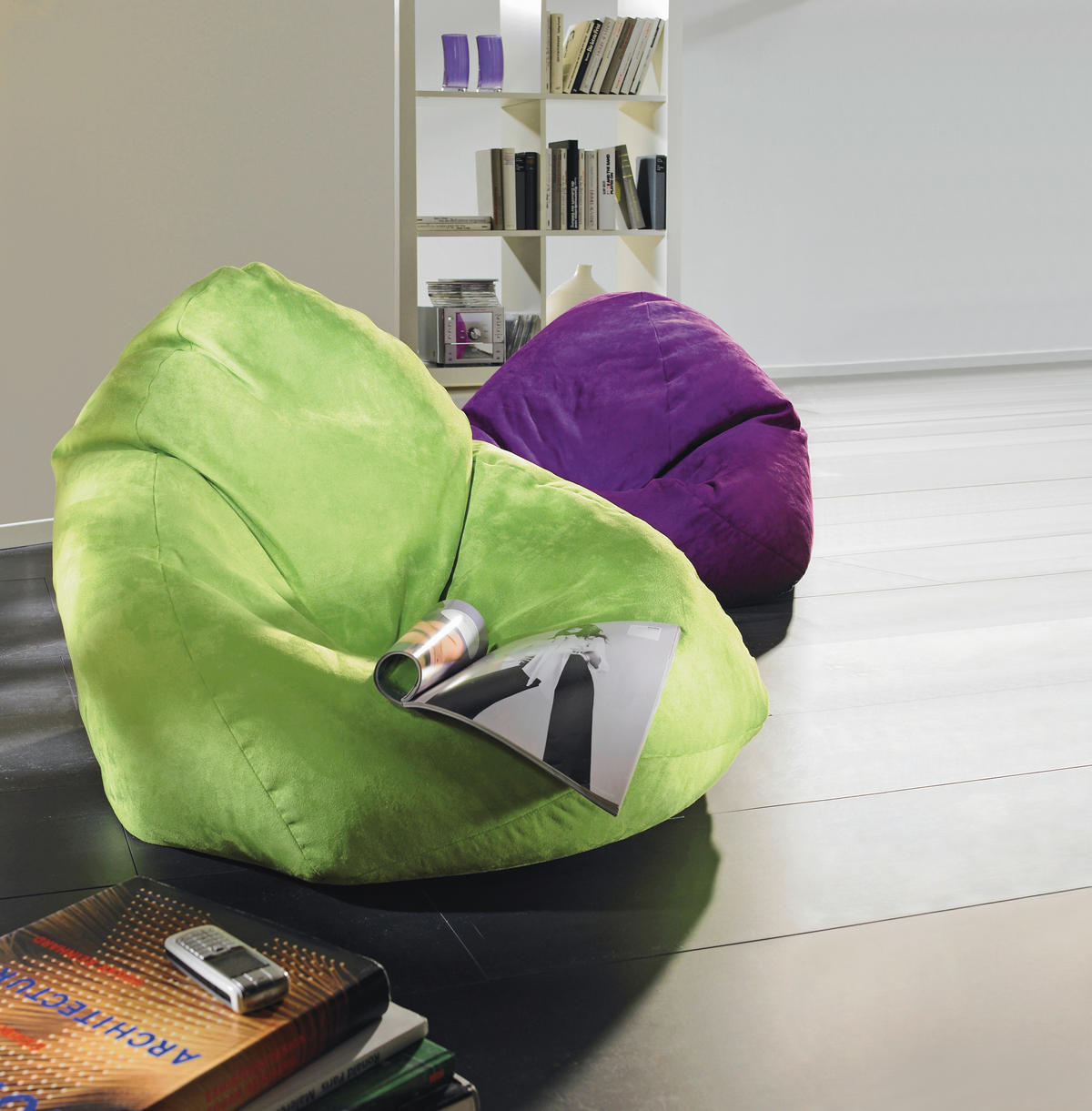 SITZSACK 220 l  - Lila, Design, Textil (75/110/75cm) - Boxxx