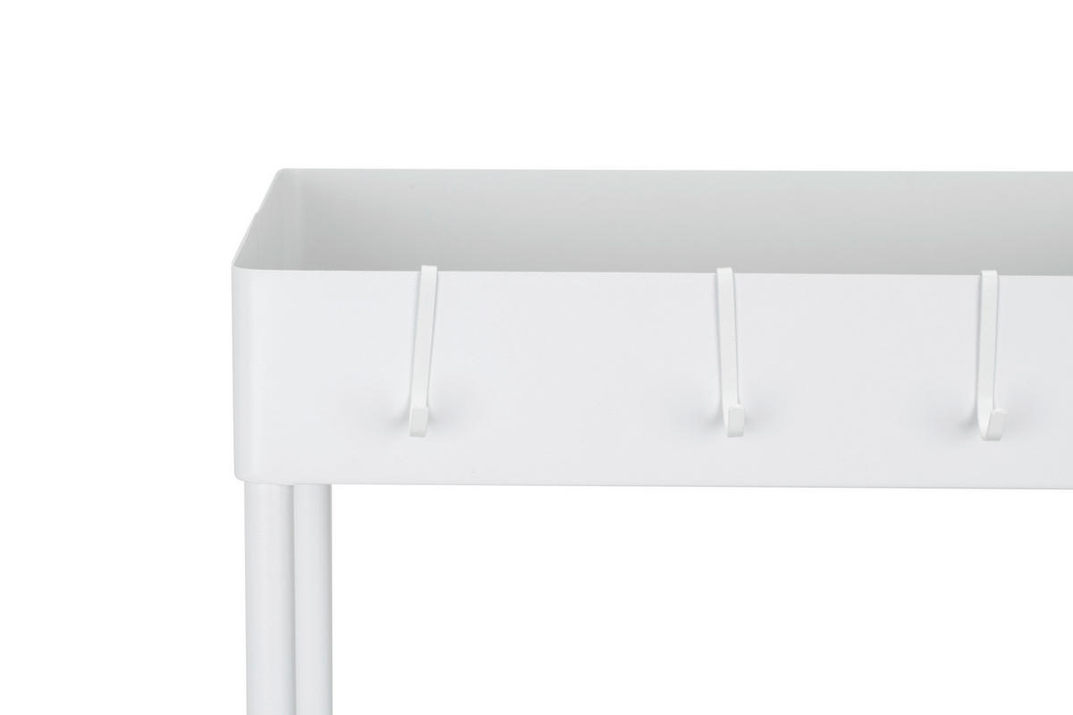 SERVIERWAGEN Weiß  - Schwarz/Weiß, MODERN, Kunststoff/Metall (40/116/22cm) - PBJ