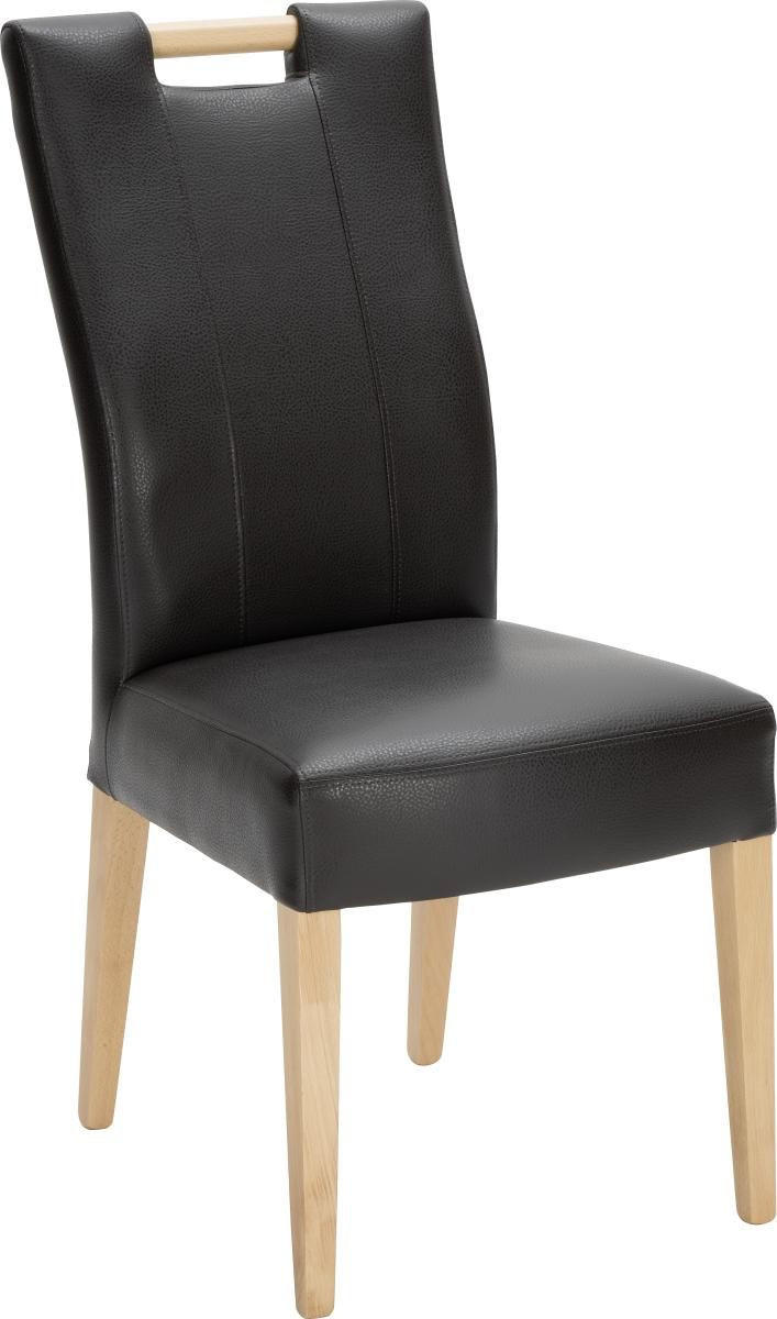 SCAUN in lemn, textil culoare lemn fag, maro închis  - culoare lemn fag/maro închis, Konventionell, lemn/textil (64/100/47cm) - Cantus